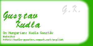 gusztav kudla business card